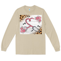 Mushroom customized leopard floral nurse Long Sleeve Tee - MaliasSmallBusiness