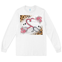 White customized leopard floral nurse Long Sleeve Tee - MaliasSmallBusiness