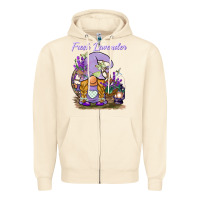 Sandshell fresh lavender gnome Zipper Hoodie - BarkalooDesign