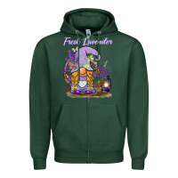 Sports Green fresh lavender gnome Zipper Hoodie - BarkalooDesign