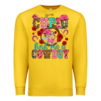 Lemon Cupid find me a cowboy Valentine's Day Premium Sweatshirt - HowdyJamesFarm