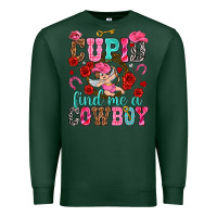 Sports Green Cupid find me a cowboy Valentine's Day Premium Sweatshirt - HowdyJamesFarm