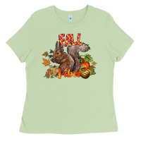Matcha Fall Vibes Squirrel Ladies Tee - CowhideDigitalArt