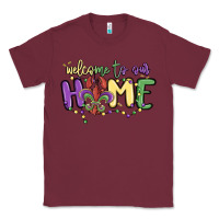 Burgundy welcome to our home Classic Tee - MaliasSmallBusiness