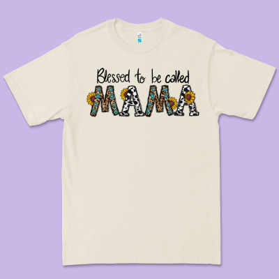 Blessed To Be Called Mama Premium Tee Designed By Cowhidedigitalart