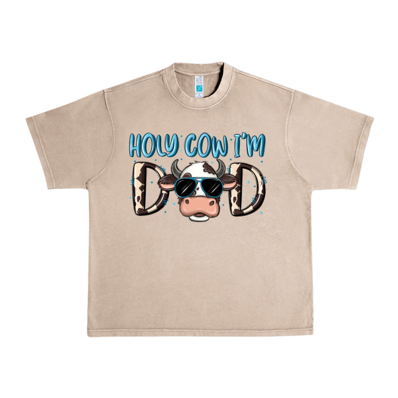 Holy Cow I'm Dad Urban Heavy Tee by MaliasSmallBusiness | Teevron