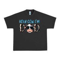 Pigment Black holy cow i'm dad Urban Heavy Tee - MaliasSmallBusiness