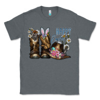 Charcoal Heather Happy Easter Classic Tee - CowhideDigitalArt