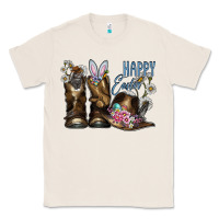 Natural Happy Easter Classic Tee - CowhideDigitalArt