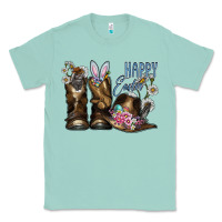 Seafoam Happy Easter Classic Tee - CowhideDigitalArt