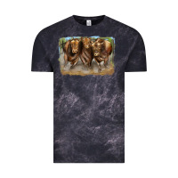Cloud Black 3 red angus bulls Vintage Tee - LillyAllenDesigns