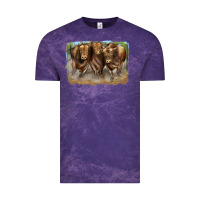 Cloud Purple 3 red angus bulls Vintage Tee - LillyAllenDesigns