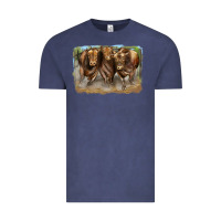 Vintage Denim 3 red angus bulls Vintage Tee - LillyAllenDesigns