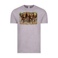Vintage Zinc 3 red angus bulls Vintage Tee - LillyAllenDesigns
