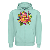 Seafoam lunch lady tie dye sunflower Zipper Hoodie - BarkalooDesign