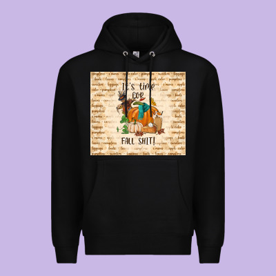 It's Time For Fall Shit Premium Hoodie Designed By Tumblerdesignbyshophia