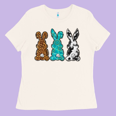 Western Happy Easter Peeps Ladies Tee Designed By Neo Western