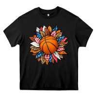 Black basketball sunflower Heavy Core Tee - HRA Design Shop