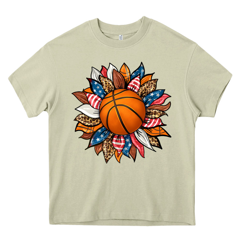 Basketball Sunflower Heavy Core Tee by HRA Design Shop | Teevron