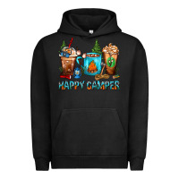 Pigment Black Happy Camper Coffee Cups Urban Hoodie - FaDigitalArtStudio