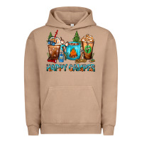 Pigment Burro Happy Camper Coffee Cups Urban Hoodie - FaDigitalArtStudio