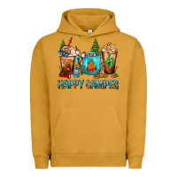 Pigment Peanut Butter Happy Camper Coffee Cups Urban Hoodie - FaDigitalArtStudio
