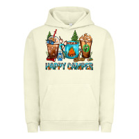 Pigment Pistachio Happy Camper Coffee Cups Urban Hoodie - FaDigitalArtStudio