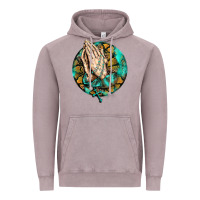 Vintage Zinc western praying hands prayer rosary  faith cross Vintage Hoodie - BarkalooDesign
