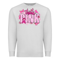 Dove Grey Think pink Cancer Awareness Premium Sweatshirt - HowdyJamesFarm