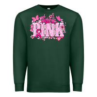 Sports Green Think pink Cancer Awareness Premium Sweatshirt - HowdyJamesFarm