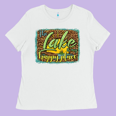 The Lake Is My Happy Place Ladies Tee Designed By Hra Design Shop
