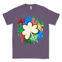 Lavender st patricks day shamrock autism Classic Tee - MaliasSmallBusiness