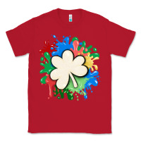 Red st patricks day shamrock autism Classic Tee - MaliasSmallBusiness