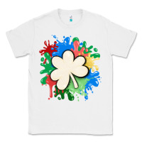 White st patricks day shamrock autism Classic Tee - MaliasSmallBusiness
