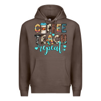 Coffee coffee teach repeat Premium Hoodie - JahusDesignShop