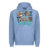 Colony Blue coffee teach repeat Premium Hoodie - JahusDesignShop