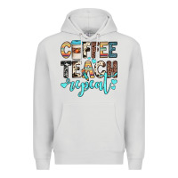 Dove Grey coffee teach repeat Premium Hoodie - JahusDesignShop