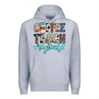 Heather Grey coffee teach repeat Premium Hoodie - JahusDesignShop