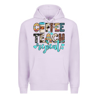 Lilac coffee teach repeat Premium Hoodie - JahusDesignShop