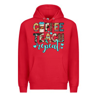 Red coffee teach repeat Premium Hoodie - JahusDesignShop