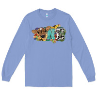 Colony Blue one baby cow Long Sleeve Tee - NancyCooperArtShop
