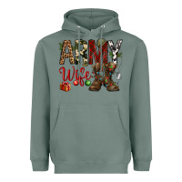 Sage Christmas Army wife Heavyweight Hoodie - NancyCooperArtShop