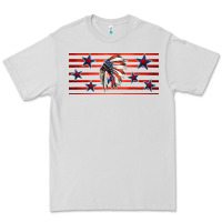 Dove Grey patriotic native american headdress 16oz libbey cup Premium Tee - HRA Design Shop