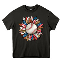 Asphalt baseball sunflower Heavy Core Tee - HRA Design Shop