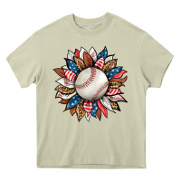 Mossy baseball sunflower Heavy Core Tee - HRA Design Shop