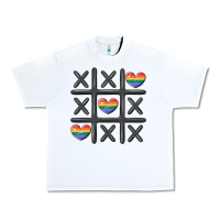 White pride tic tac toe Urban Heavy Tee - MaliasSmallBusiness