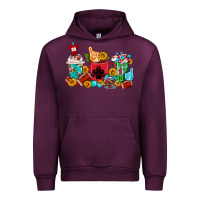 Mauve Wine Coffee And American Football Coffee Cups Urban Hoodie - FaDigitalArtStudio