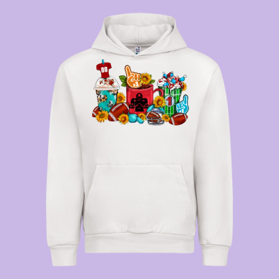 Coffee And American Football Coffee Cups Urban Hoodie Designed By Fadigitalartstudio