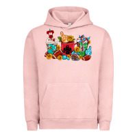 Pigment Salmon Coffee And American Football Coffee Cups Urban Hoodie - FaDigitalArtStudio
