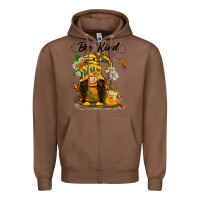 Chestnut bee kind gnome Zipper Hoodie - BarkalooDesign